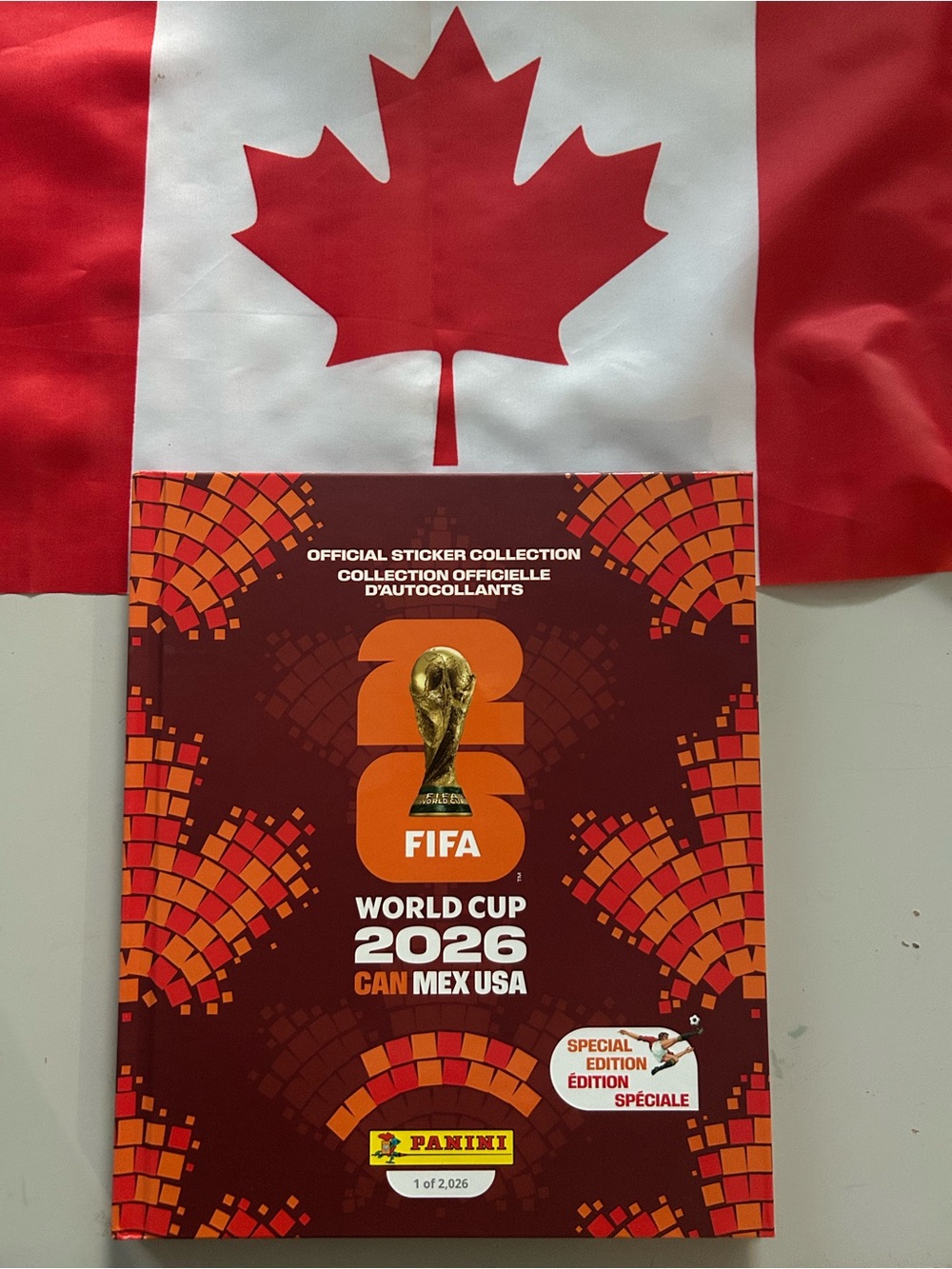 Brand new Panini World Cup 2026 Sticker Album Canada hard cover
